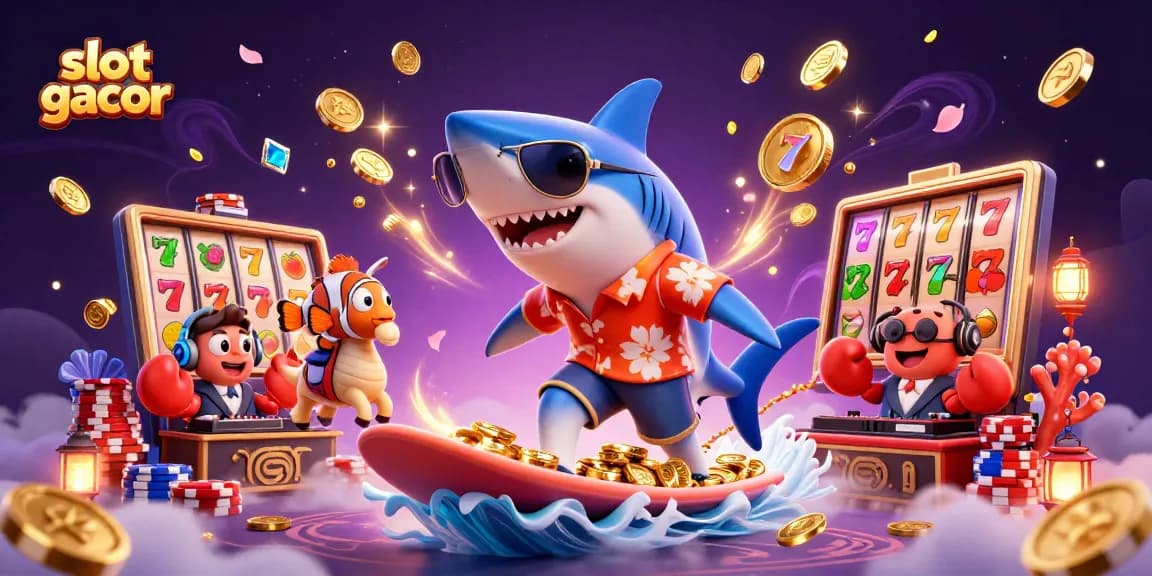 Slot gacor memberikan kesenangan ekstrem dengan simbol batang buah dan jackpot di tengah lautan koin emas.