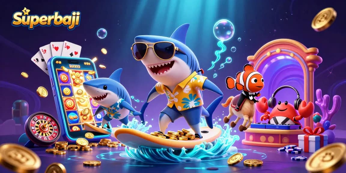 Engage with superbaji's thrilling gaming by enjoying gold coin waves and exciting casino elements.