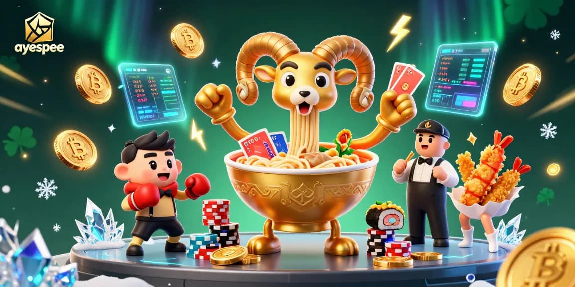 Ayesee menghadirkan keseruan taruhan slot dengan tampilan menarik dan karakter unik pada ilustrasi 3D.