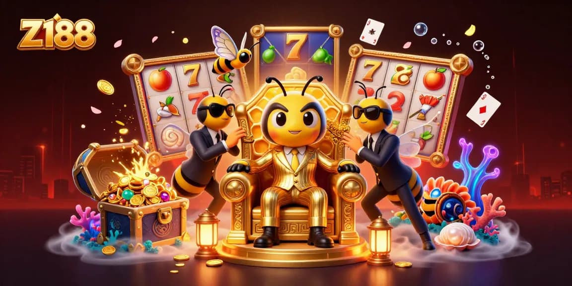 Z188 captivates players with dynamic slots and vibrant casino elements in a thrilling 3D scene.
