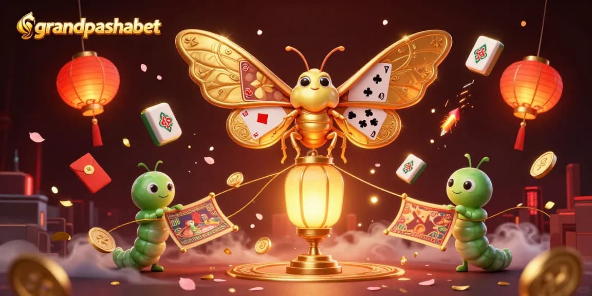 Engage with grandpashabet in a vibrant 3D illustration that showcases a magical casino scene.
