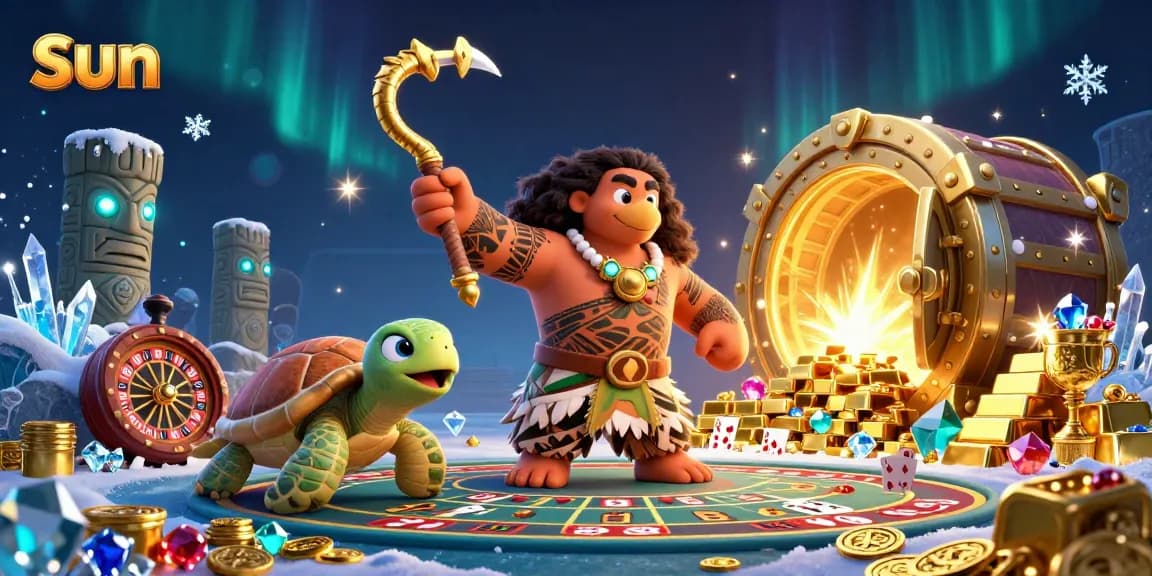 Experience the thrill of sun-themed casino action with dynamic gaming elements and vibrant characters.
