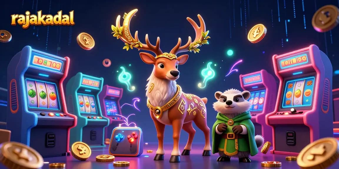 Permainan seru di rajakadal dengan stag berkepala besar dan mesin slot mengagumkan yang bersinar.
