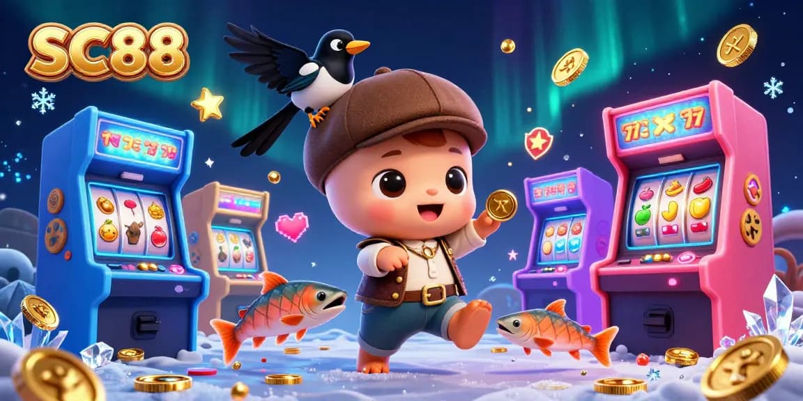 Experience thrilling jackpot spins at SC88 with vibrant cartoon characters and playful game elements.