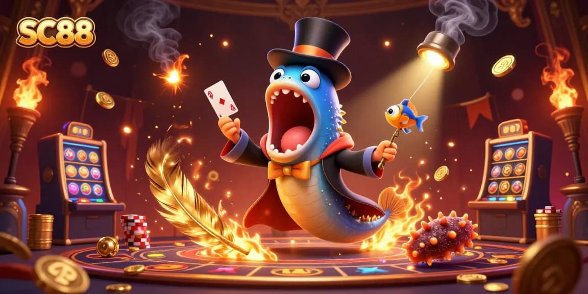 SC88 captures the excitement of gambling with vibrant casino elements and magical characters.