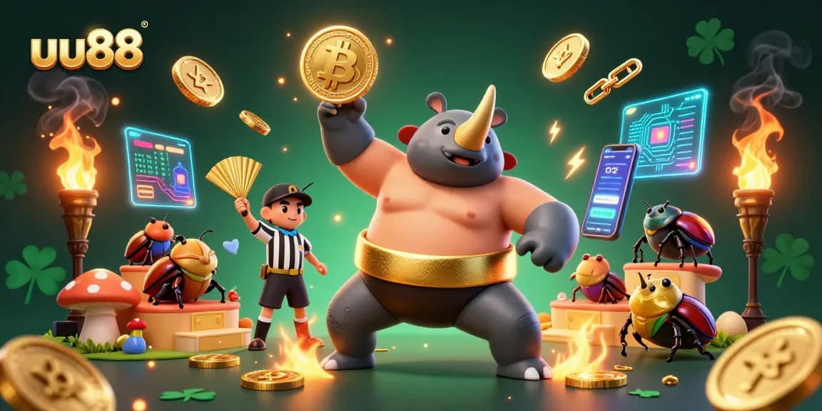 Engage in thrilling gameplay at uu88 with a race of characters in a vibrant online casino setting.