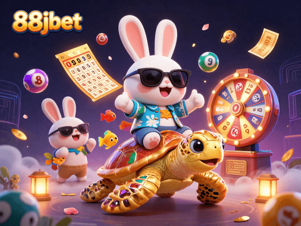 88jbet brings excitement with a lucky rabbit and golden turtle amidst lottery elements
