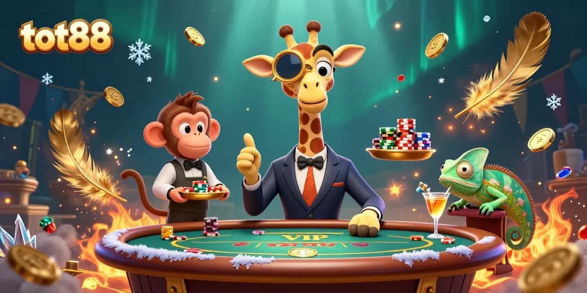 Experience thrilling poker action with tot88’s vibrant characters and rich casino ambiance.