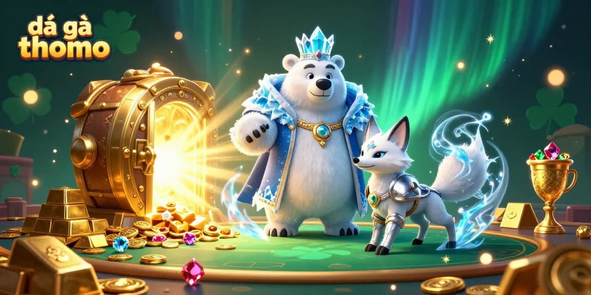 Experience thrilling đá gà thomo action with vibrant, dynamic scenes from the fighting arena filled with rich gambling elements.