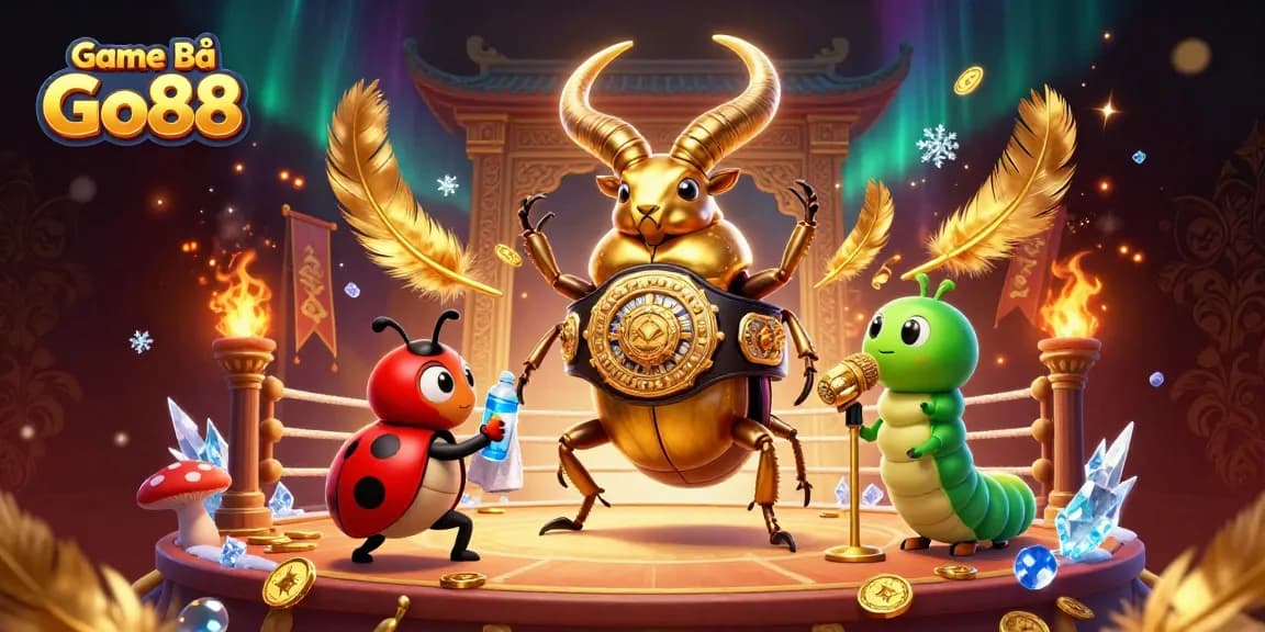 Experience Game Bài Go88 in a vibrant 3D illustration featuring dynamic characters and casino elements.