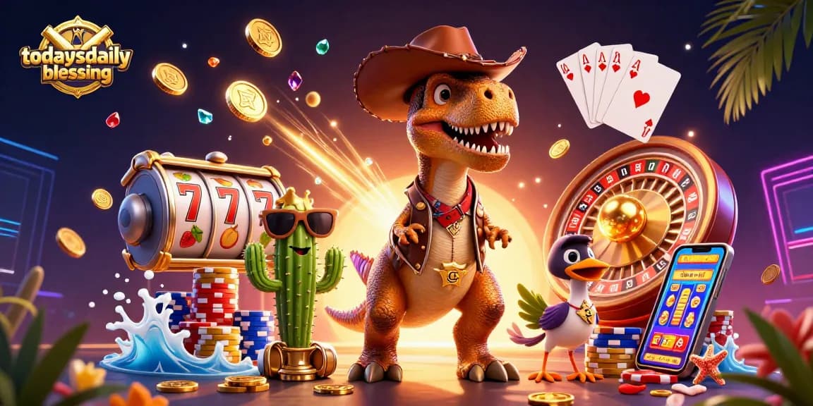 Spin the slots with todaysdailyblessing's exciting vibrant casino dynamic elements