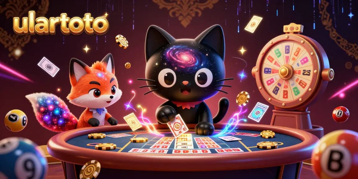Experience the excitement of ulartoto with a cosmic lottery scene full of colorful game elements.