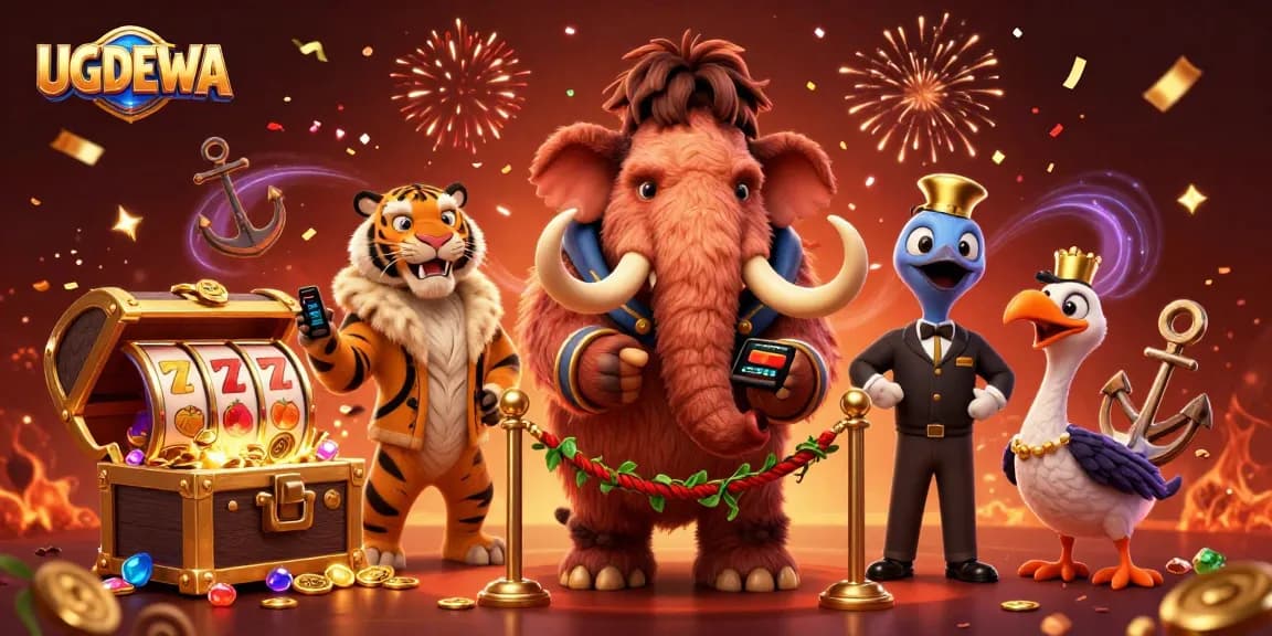Engage with UGDEWA's vibrant slot gaming experience featuring dynamic characters and rich visuals.