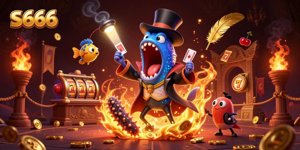 Experience thrilling casino action with s 666 featuring magical sea creatures performing card tricks.