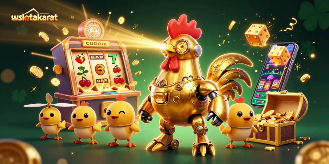 Menempatkan prediksi unggul di wslotakurat dengan slot jackpot dan simbol keberuntungan berkilau.