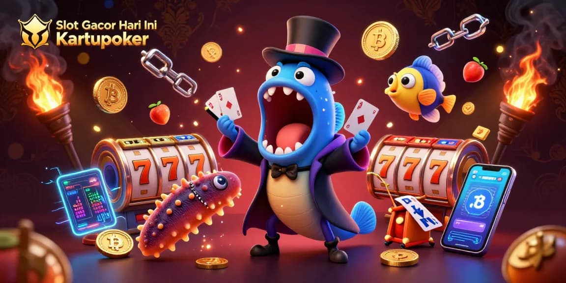 Experience the thrill of Slot Gacor Hari Ini Kartupoker with vibrant casino characters and rich game elements.
