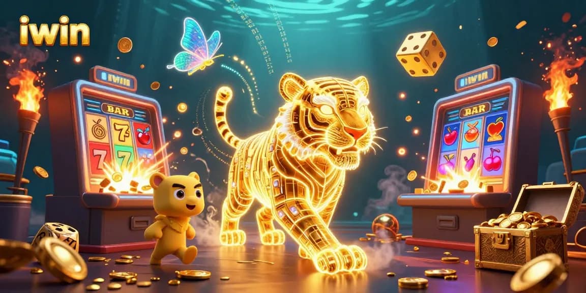 Experience the excitement of iwin with golden tiger and immersive casino elements.