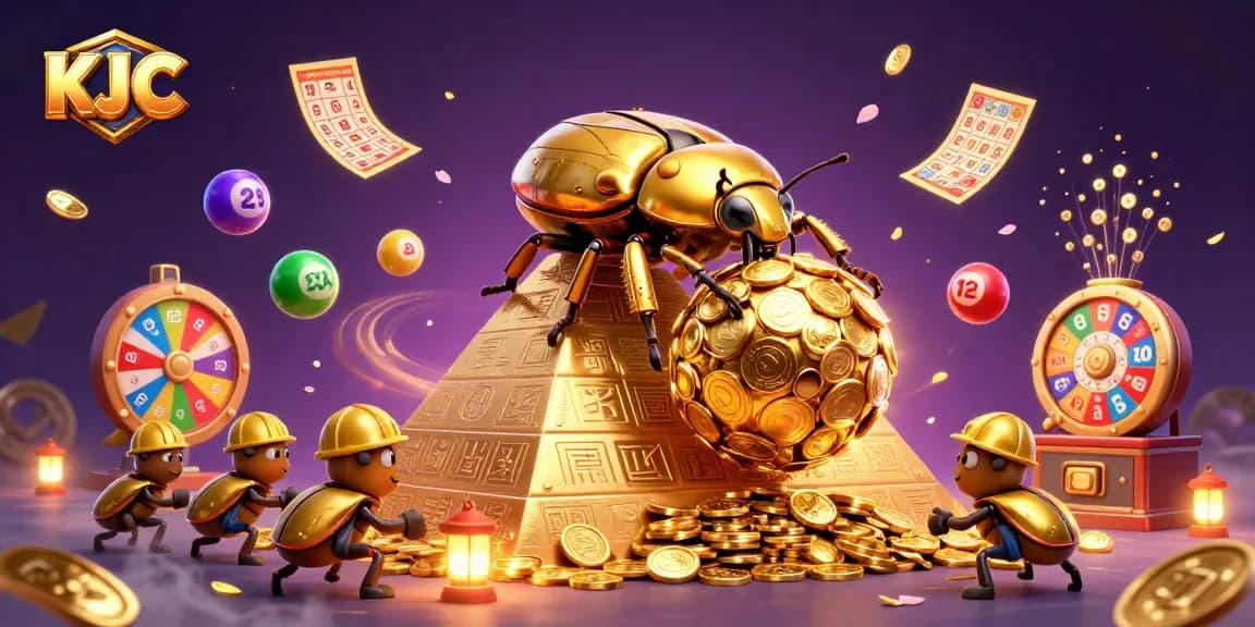 Join KJC’s thrilling gaming experience with a golden dung beetle and dynamic lottery elements!
