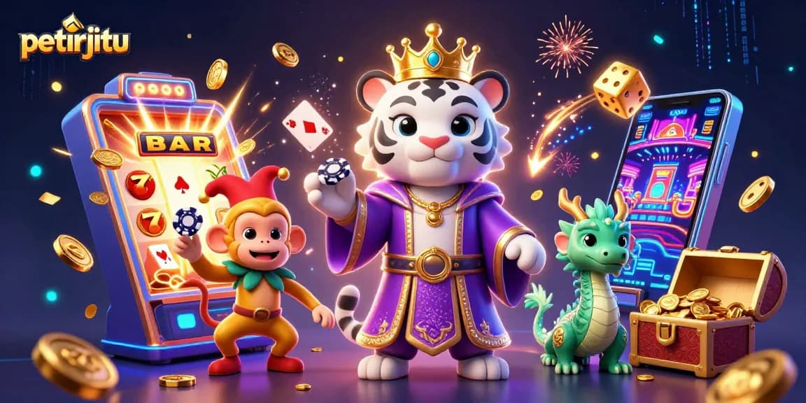 Petirjitu menghadirkan permainan kasino dengan slot maksimum dan jackpot yang bersinar.