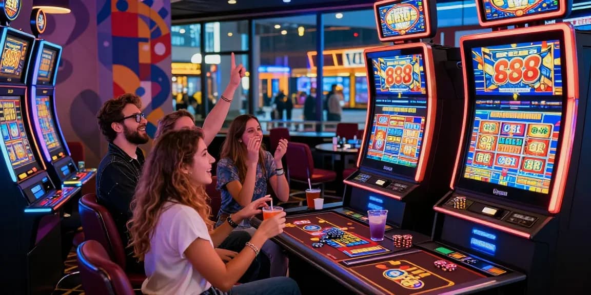 Pengalaman bermain slot88 di kasino modern dengan teman-teman yang bersemangat.