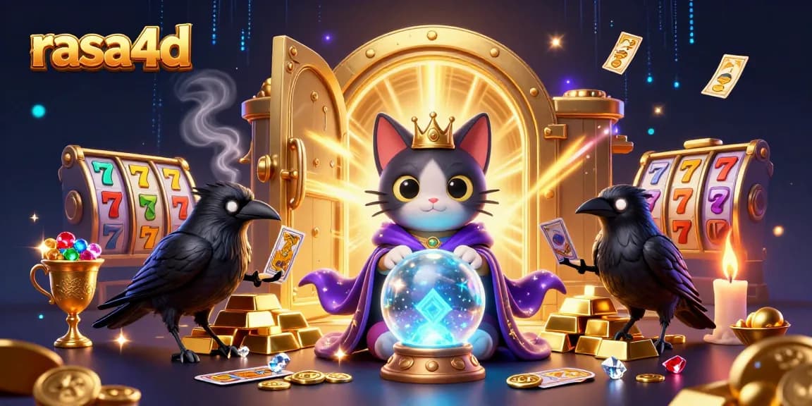 Rasa4d menghadirkan kucing mistik dengan bola kristal di dunia kasino yang berkilau