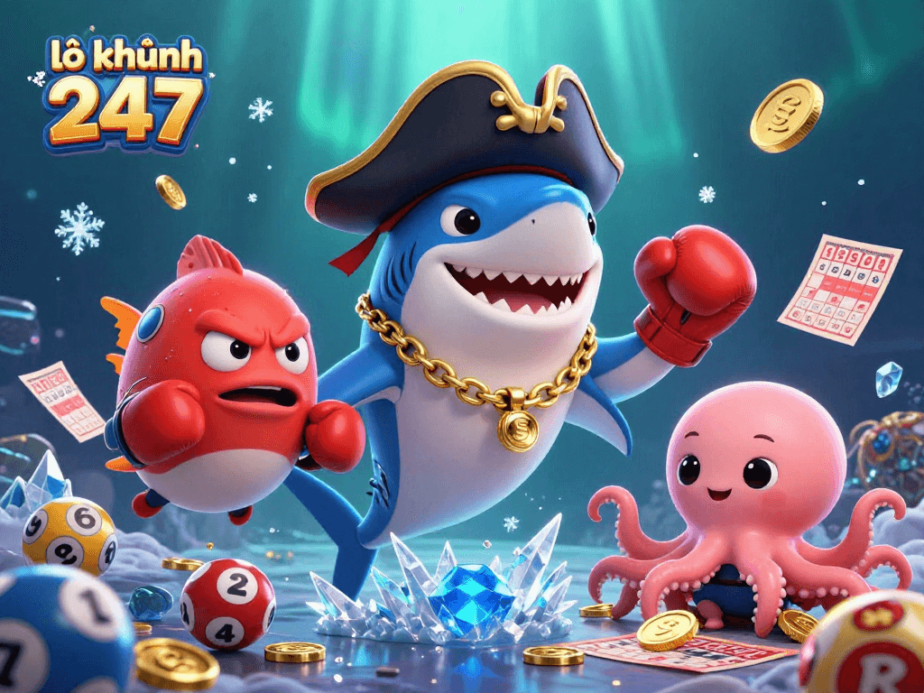 Engage with lô khung 247 in a vibrant lottery scene featuring unique characters and rich game elements.