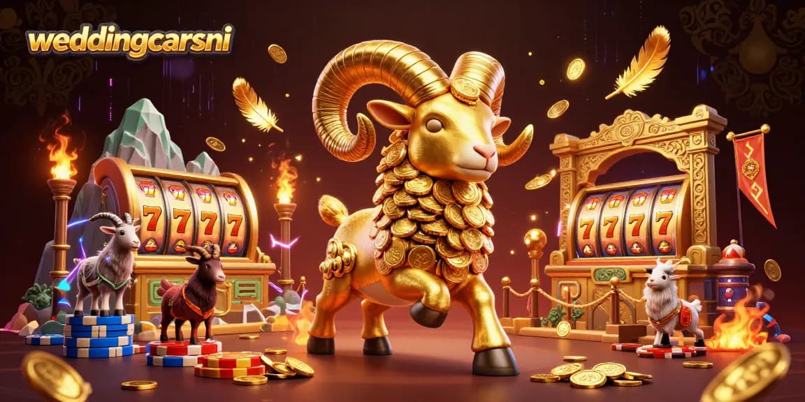 Engage with the exciting world of weddingcarsni as a golden ram bursts through a lavish online casino scene.