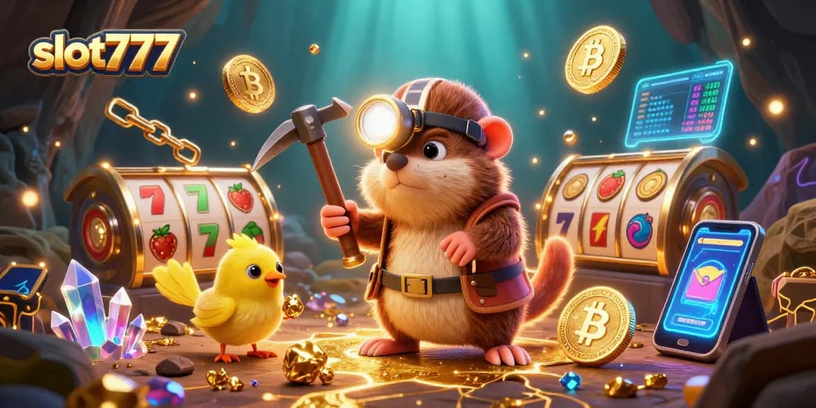 Experience thrilling slot777 gaming with vibrant 3D cartoon characters and dynamic casino elements.