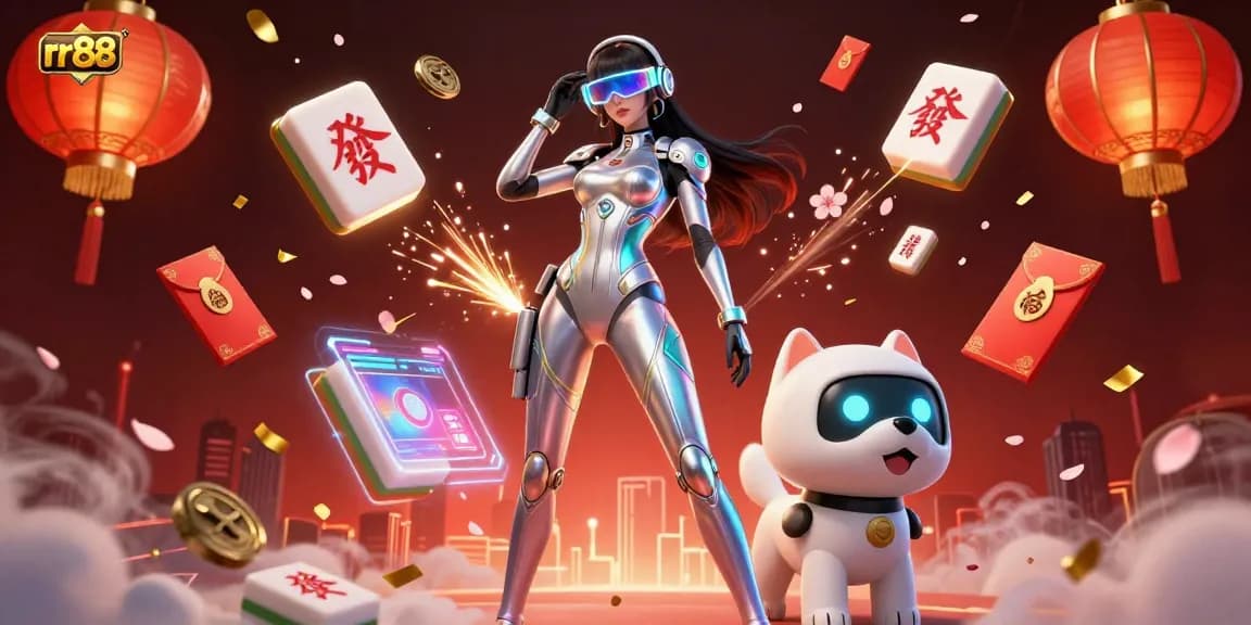 Engage in thrilling gaming with rr88's captivating illustration, featuring vibrant characters in a dynamic casino scene.