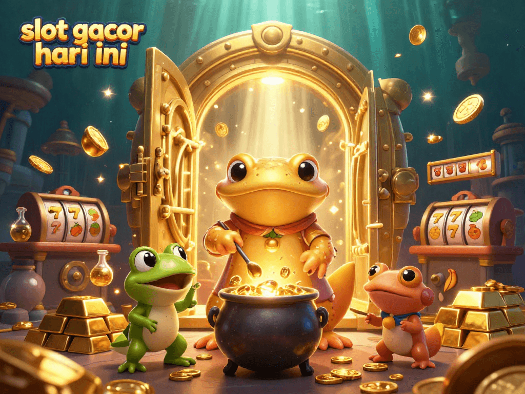 Experience slot gacor hari ini with a vibrant 3D illustration of magical creatures and exciting game elements.