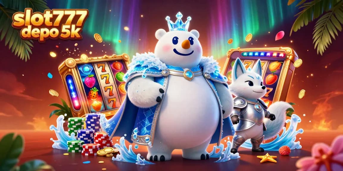 Engage with slot777 depo 5k as the cartoon bear and fox immerse in lively slots action.