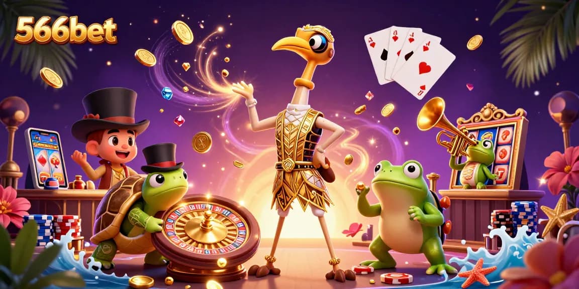 Engage in exciting gameplay at 566bet with 3D characters and casino elements, perfect for winning strategies.