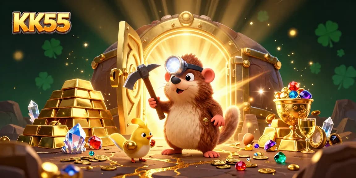 Engage in KK55's thrilling treasure hunt for big wins amid sparkling gems and gold.