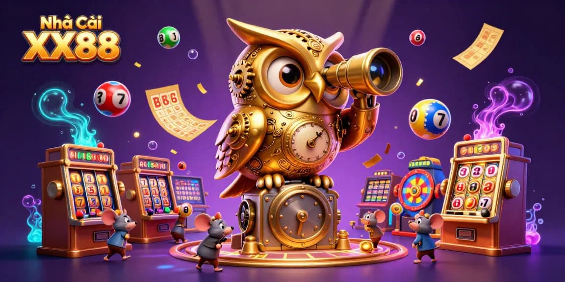 Experience the thrilling atmosphere of Nhà Cái XX88 with dynamic characters and casino games in action.