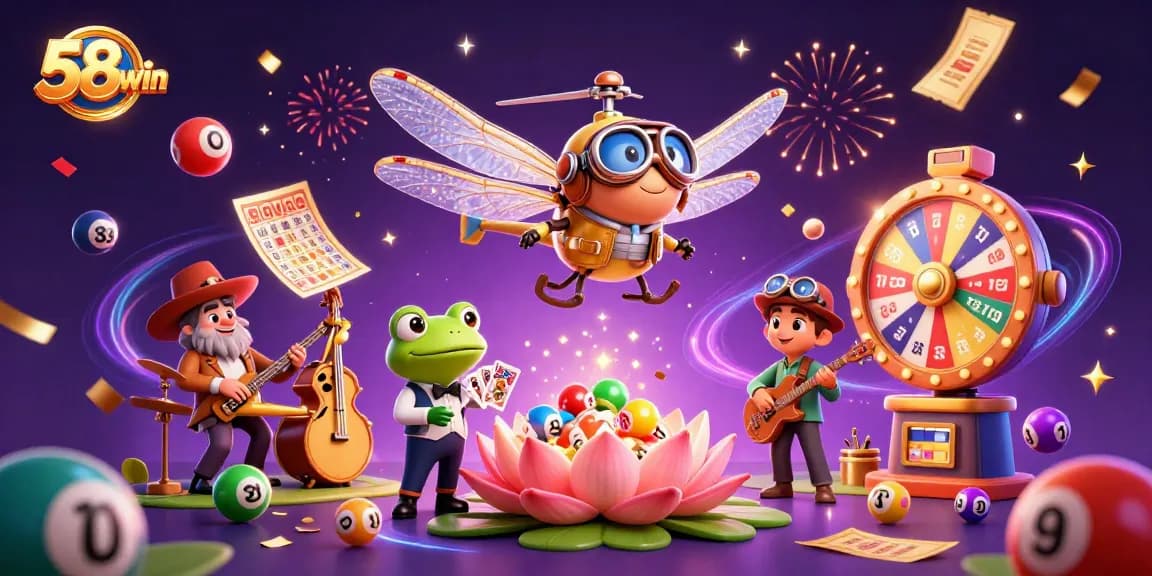 Experience excitement at 58win with lively 3D casino visuals and vibrant game elements!