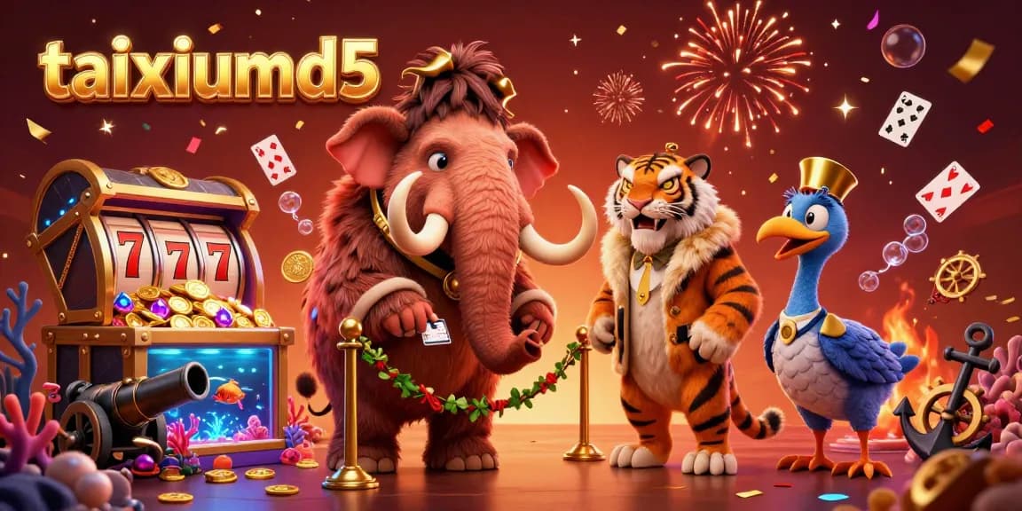 Engage in the vibrant world of taixiumd5 as the woolly mammoth checks IDs amid exploding treasures, ensuring an adventurous casino experience.