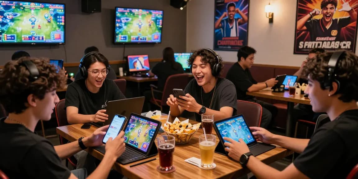 Players enjoying 3 Patti Blue, engaging in games to win big in a lively gaming lounge.