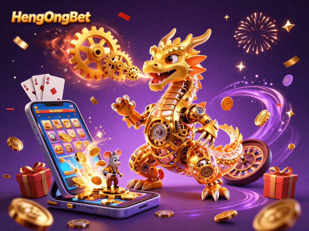 Experience thrilling wins at HengOngBet with a rich display of casino games and vibrant 3D illustrations.