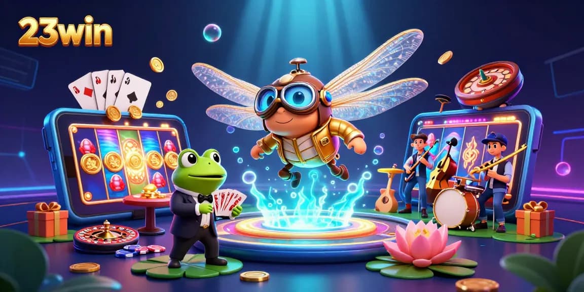 Experience thrilling gameplay at 23win with a vibrant casino scene full of action and excitement.