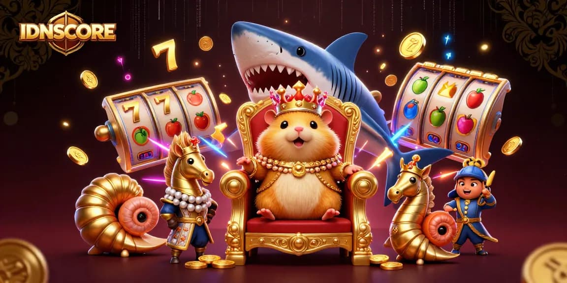 IDNSCORE brings thrilling slot action to life with vibrant characters and casino elements.