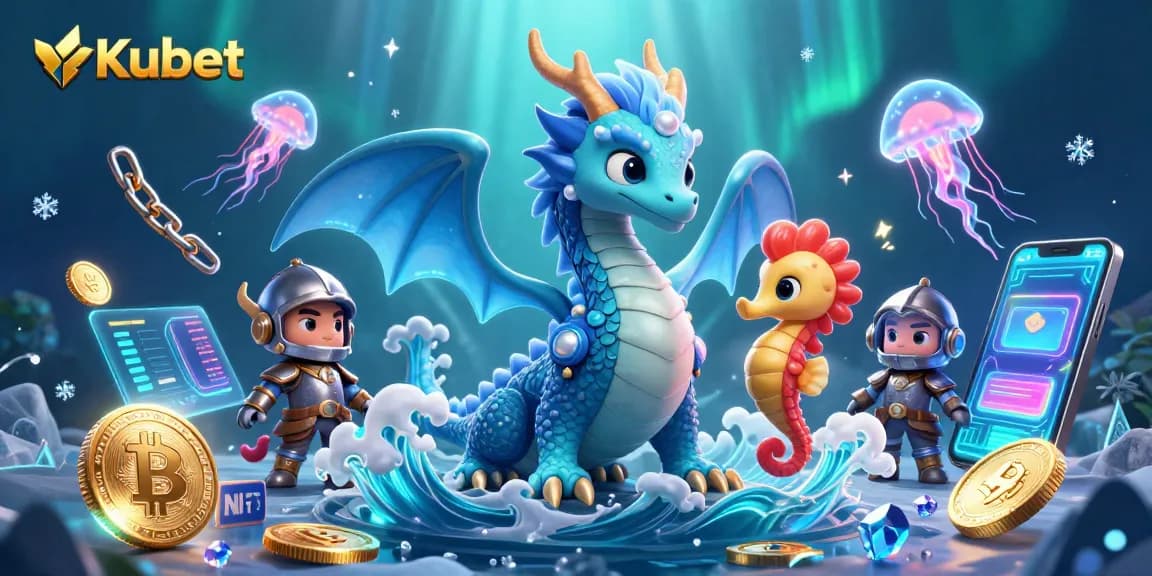Kubet players immerse in a vibrant underwater casino scene with glowing elements and dynamic action.