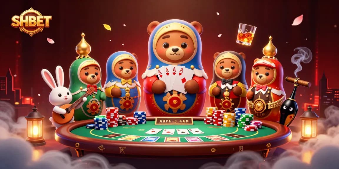 Experience thrilling gameplay at SHBET with a vibrant 3D casino scene showcasing rich details.