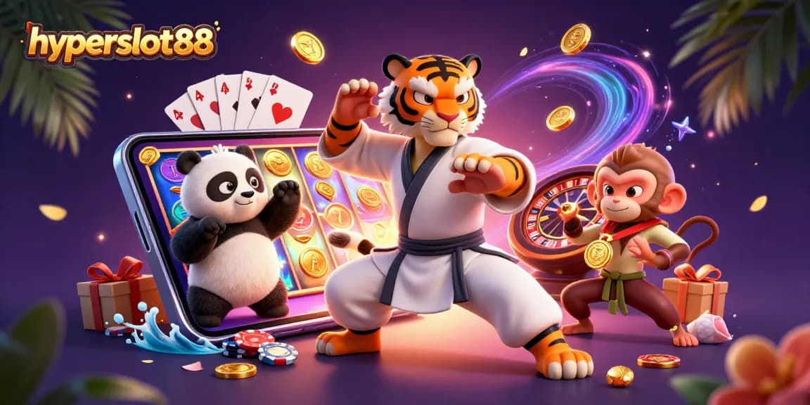 Experience betting excitement with hyperslot88's Mahjong Ways slot game featuring dynamic characters and gaming elements.