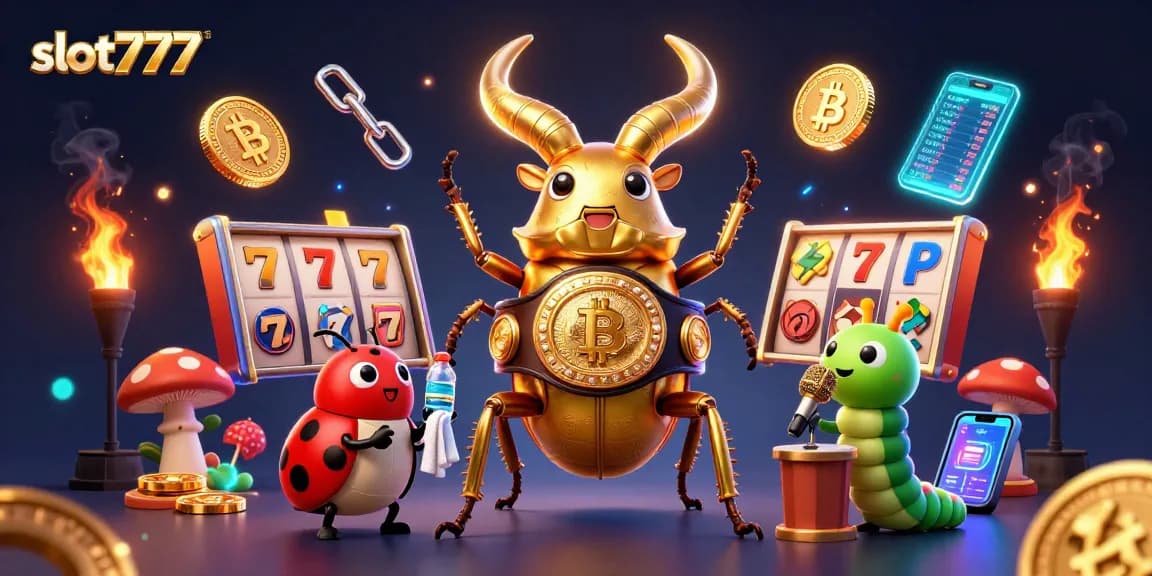 Spin the reels on slot777 and win big with engaging casino action in this vibrant 3D illustration.