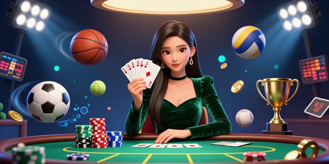 Experience ZO88's thrilling casino atmosphere with a stunning Asian woman holding poker cards.