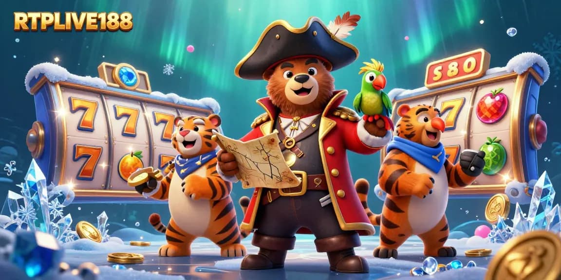 Bergabunglah dalam petualangan di RTPLIVE188 dengan gulungan slot yang mendebarkan dan angka 7 berwarna-warni dalam ilustrasi 3D yang dinamis ini.