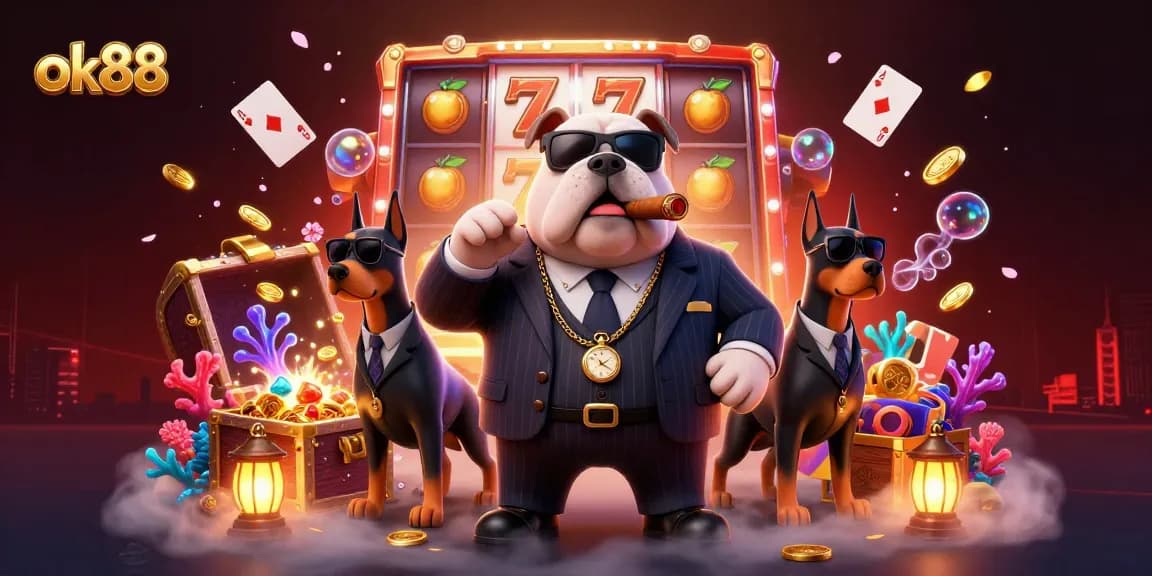 Experience thrilling gaming at ok88 with mafia-themed characters and exciting slot elements.