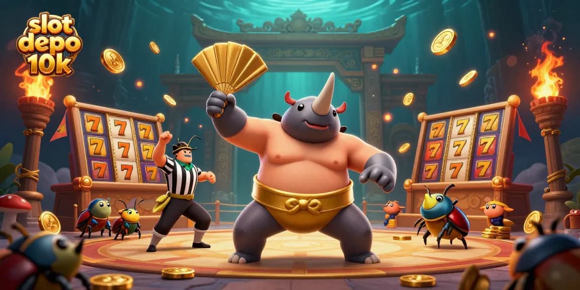 Spin to win big at slot depo 10k with thrilling jackpot excitement in this vibrant casino scene.