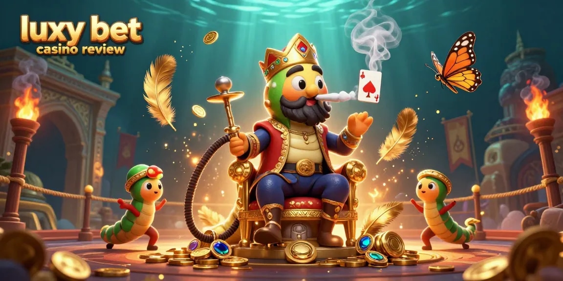 Engage with the luxy bet casino review, showcasing vibrant 3D casino elements and characters.