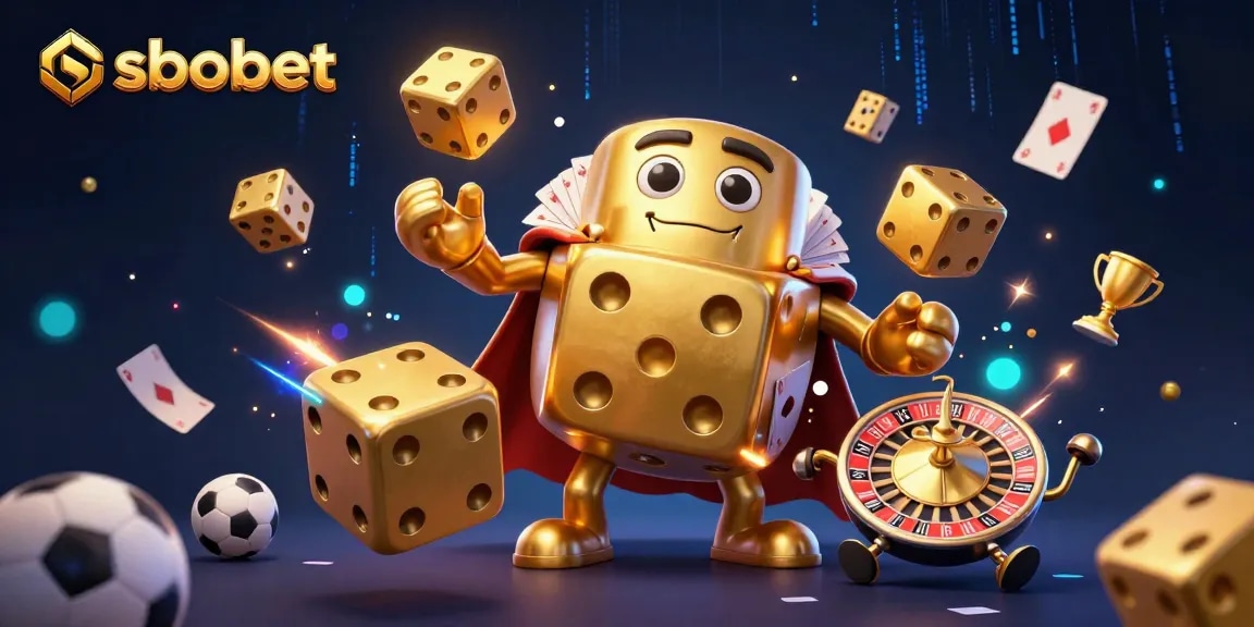 Engage with sbobet's sports betting excitement in this vibrant 3D illustration showcasing dynamic characters and game elements.